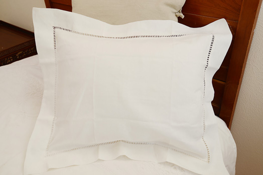 White embroidered sale pillow shams